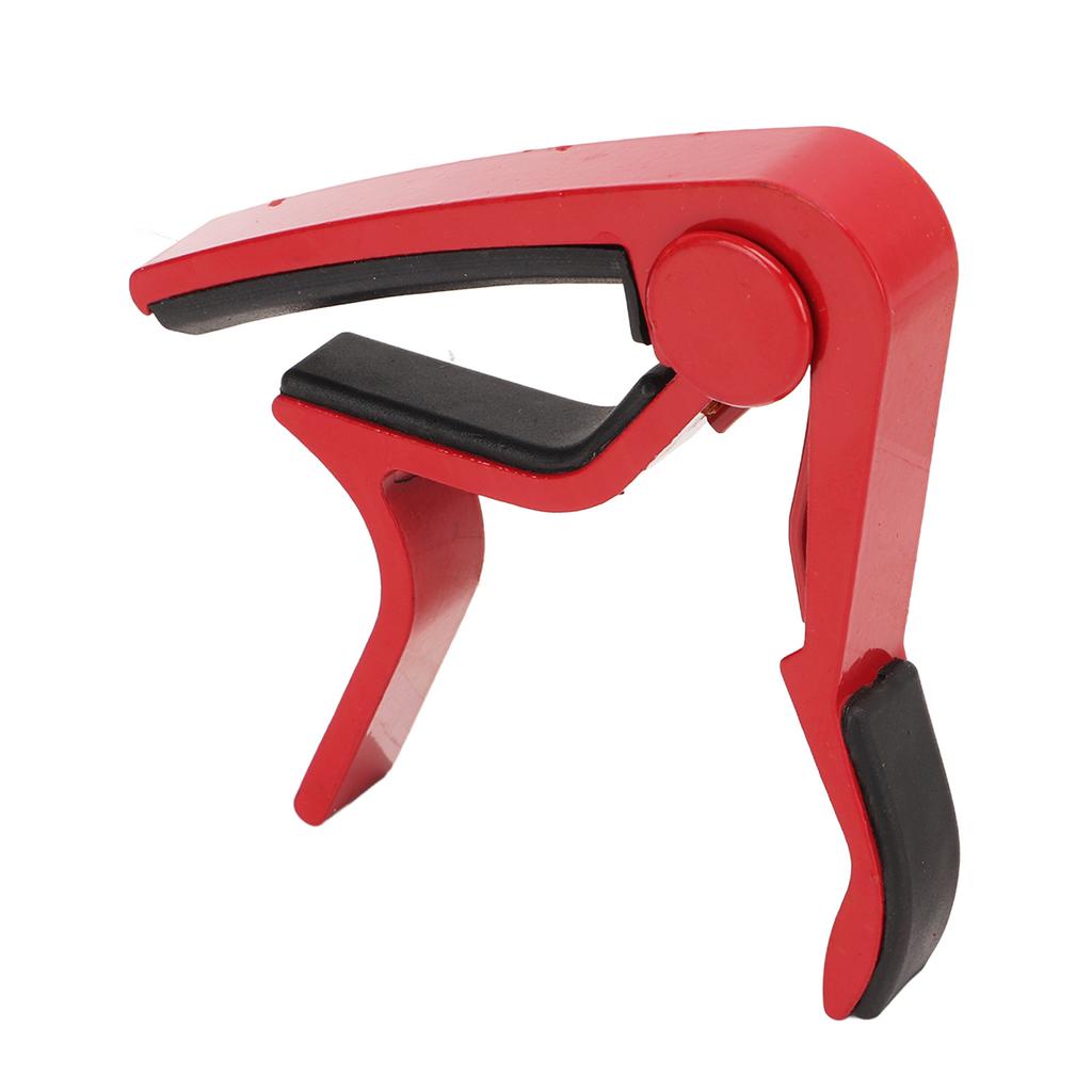 Гитарный каподастр Сильная пружина Устойчивый к царапинам Высокая твердость Сплав Гитарный каподастр с 5 медиаторами Красный