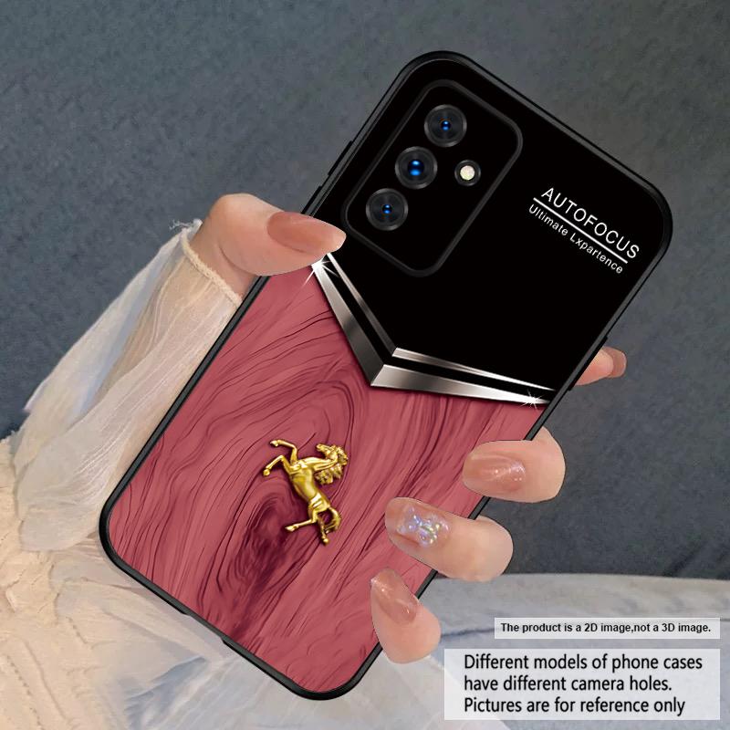 Золотая Лошадиная Голова Для Samsung S20FE S 21 22 23 FE 24 Plus 25 Ultra Galaxy M23 32 34 35 52 53 54 55 5G силиконовый мягкий чехол для телефона