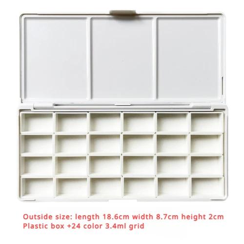 24/48 Color Watercolor Pigment Distribution Box 2/3.4ml Pigment Storage Empty Box Art Student Outdoor Painting Palette Cases