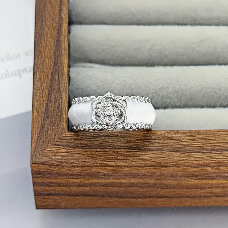 Enamel Color Butterfly Ring French Niche Exquisite Ring Middle Ancient Small Fresh Super Fairy Temperament Open Index Finger Ring