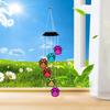 Solar Cat Paw Gradient Wind Chime: Colorful Outdoor Hummingbird Butterfly Light for Christmas and Garden Décor