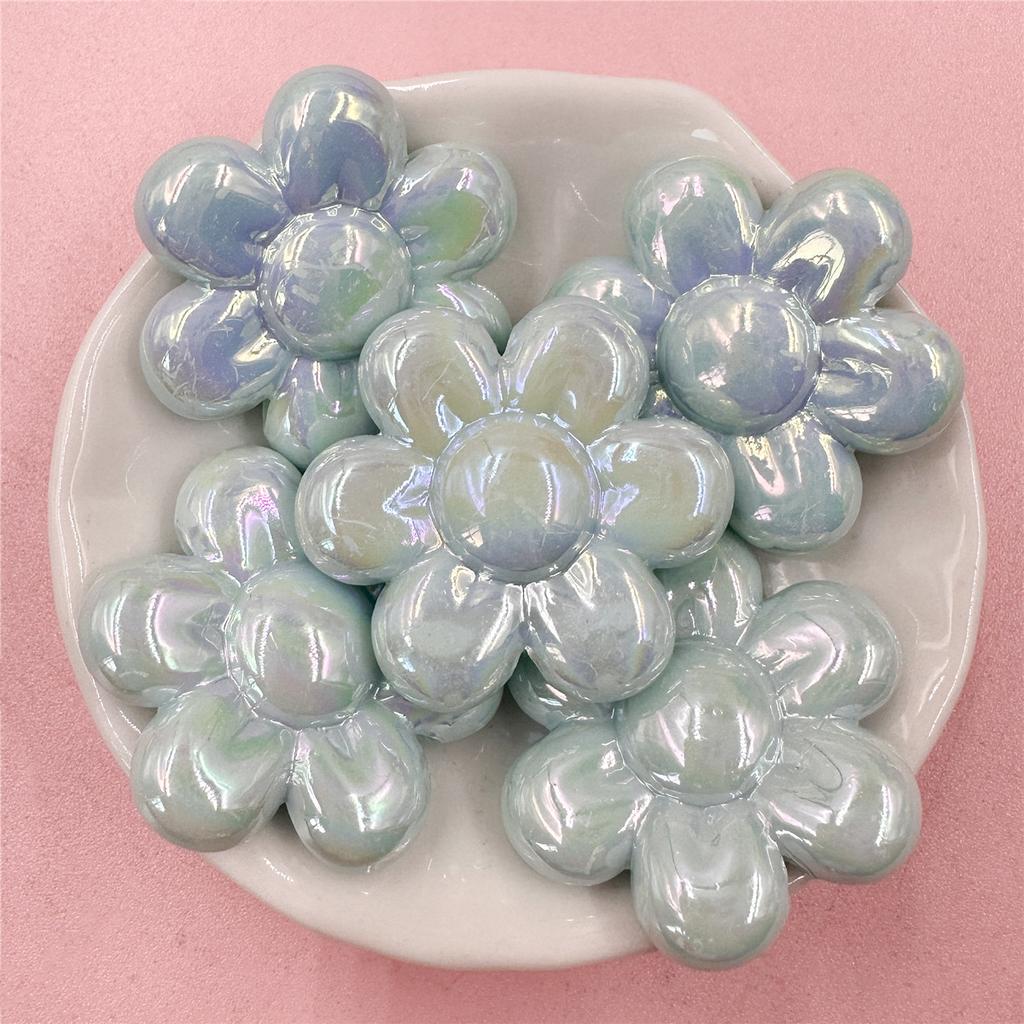 Creative Loose Beads Acrylic Creative Handmade Material Creative Beaded Material 5pcs Sunflower Beads Jewelry Accessories Charms Flower Shape Beading