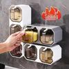 Wall-Mounted Kitchen Spice Rack Set with Seasoning and Salt Jars