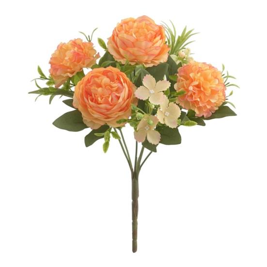 Искусственный пион со стеблем 6 головок, не увядающий, без полива, реквизит для свадебной фотосъемки, реалистичный многоразовый букет роз из искусственного Китая, украшение для дома