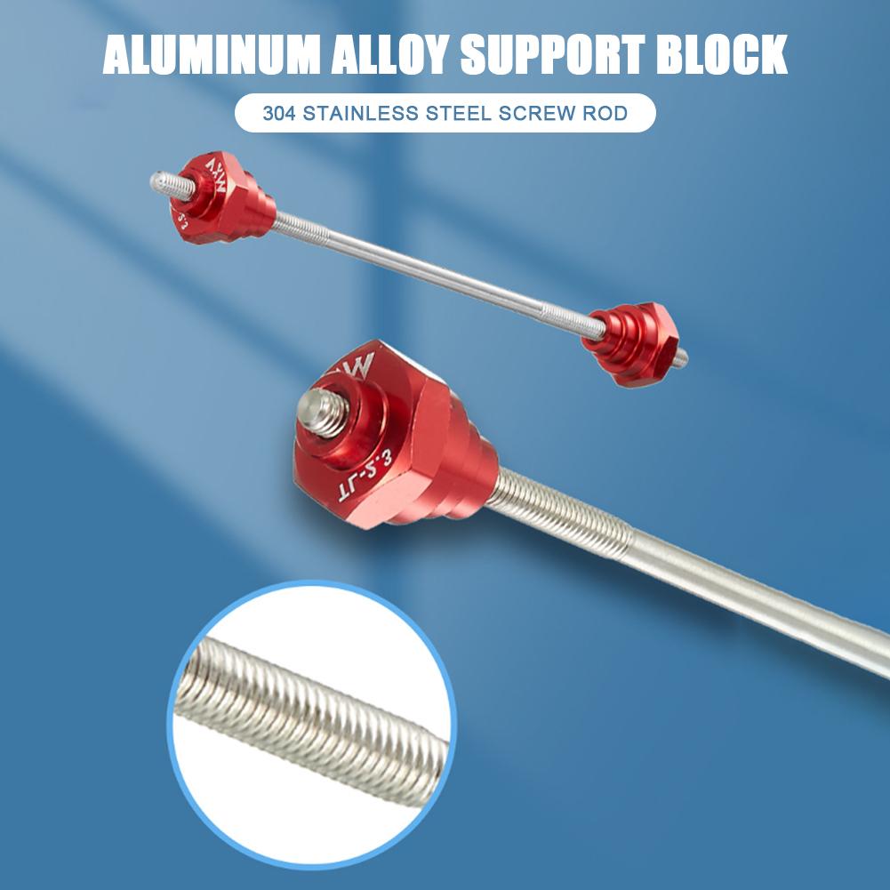 12/15/20mm Bicycle Truing Stand Thru Axle-Adapter Stainless Steel Rod Bicycle Front Wheel Hub Adapter for Wheel Truing Stands