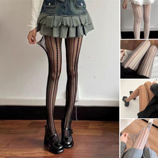 Женские колготки с ажурным узором, в сеточку, ультратонкие, прозрачные, высокоэластичные, противоскользящие, однотонные, для поездок на работу, свиданий, вечеринок, мини-юбка, подходящая
