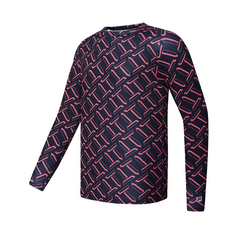FILA T Shirts Men's All Over Print Crew Neck Moderate Straight Fit A11M425204FZA