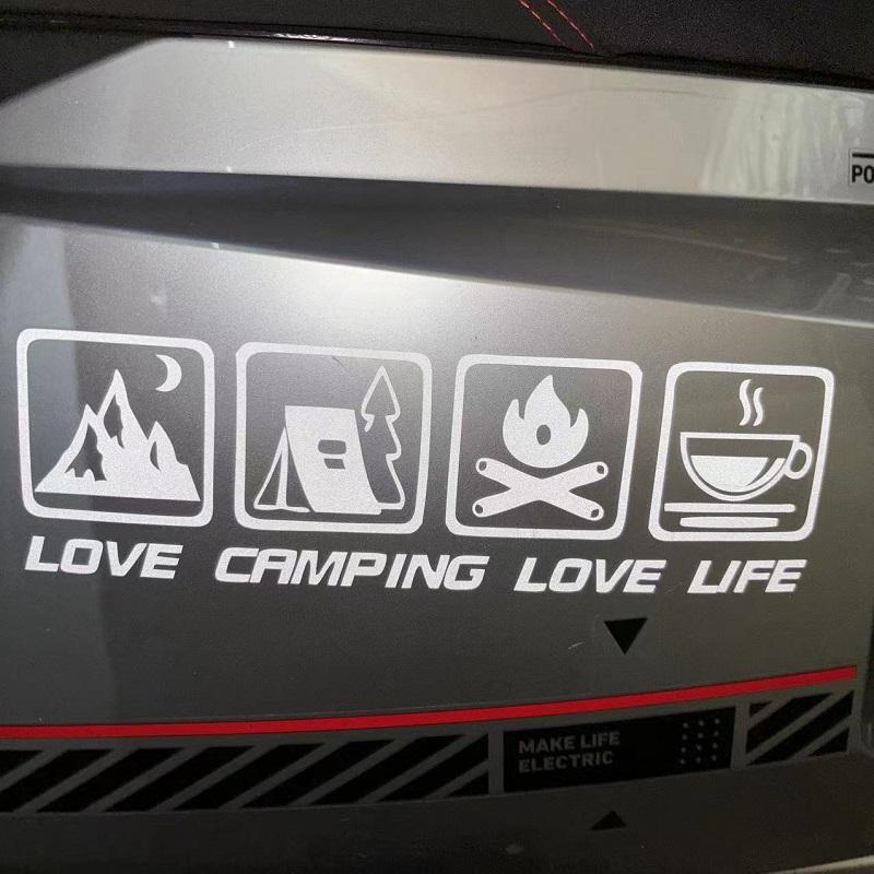 CANPING LOVE LIFE Наклейки для кемпинга на автомобиль Wilderness Campfire Adventure Car Decoration Stickers Coffee RV Off Road Водонепроницаемые