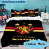 Custom Name Recife Lion Crest Flag Bedding Set 3pcs, Bedding Set Including 1pc Duvet Cover And 2pcs Pillowcases for Bedroom, Dormitory Gift
