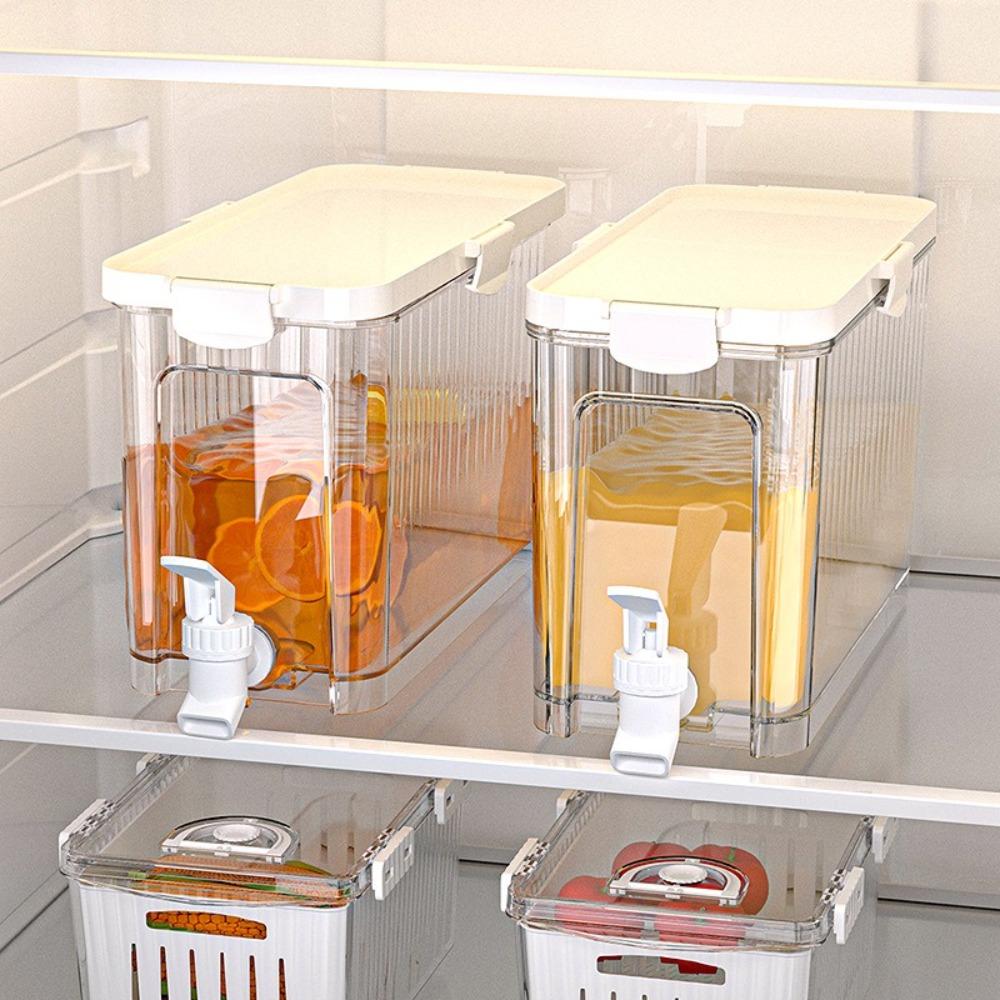 Transparent Refrigerator Cold Kettle Large Capacity Ice Drink Dispenser Juice Jug Outdoor Camping