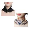 2Pcs Women Faux Silk Scarf Printing Faux Pearl Decor Lace Trim Lightweight Scarf Hand Strap Accessory