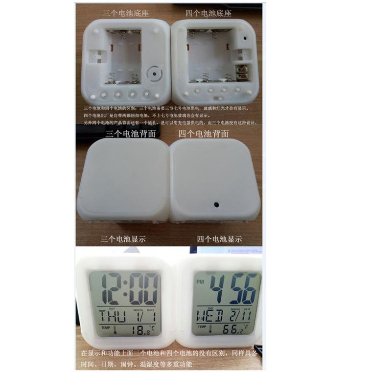Cartoon SpongeBob SquarePants Alarm Clock Children's Gifts Color-changing Colorful Alarm Clock Square Clock Bedside Clock