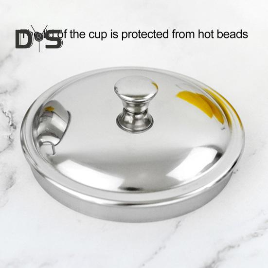 Стакан для воды из нержавеющей стали с ручкой-крышкой, кружка для горячих и холодных напитков для кемпинга, пикника, барбекю, устойчивый к коррозии, легкоочищаемый, одностенный, воздушный, пивной стакан