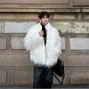 Winter Fashion Show Style Ins Network Celebrity Imitation Mink Fur Men and Women High-end Second-hand Corrugated Long Fur Coat