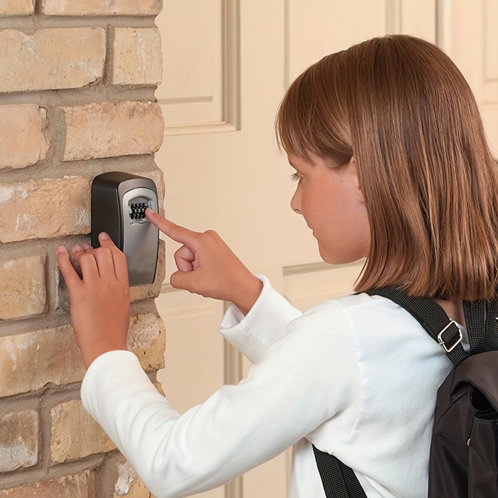 1 шт. Сверхзащищенный откидной сейф для ключей - настенное хранилище ключей из металла и пластика с кодовым доступом - для дома, отеля, путешествий