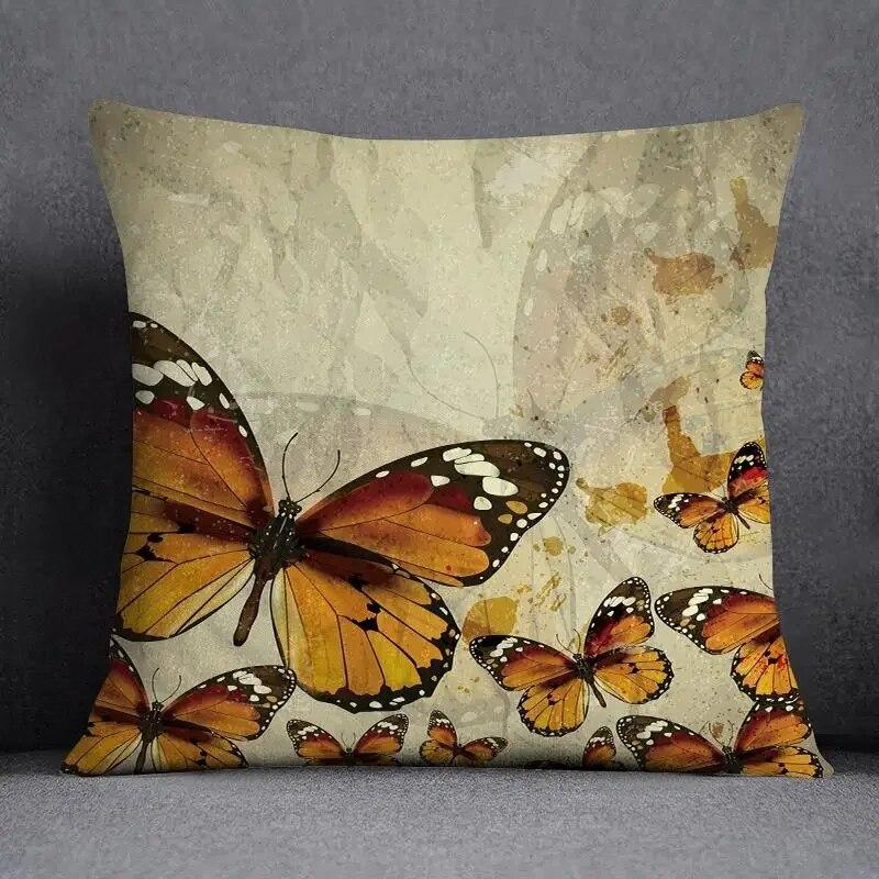 Ретро бабочка квадратная наволочка украшение для дома и офиса наволочка