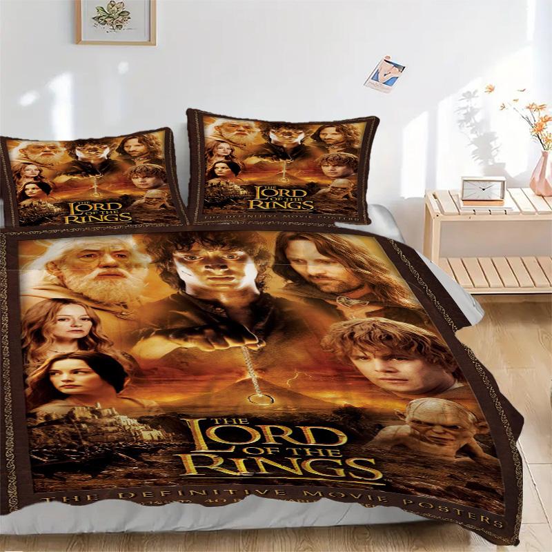 Lord Rings Trilogy Print 3Pcs Bedding Setduvet Cover With 2 Bedropillowcase Home Birthday Gift