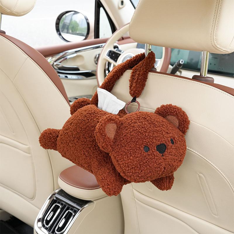 Plush cartoon monkey car hanging tissue box doll doll car tissue bag home car dual-purpose paper drawer box