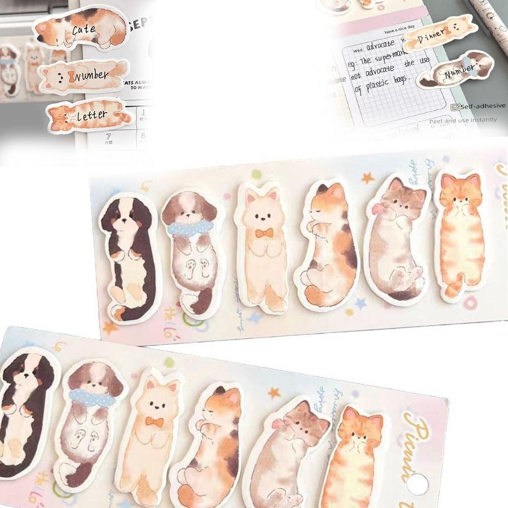 Cartoon Animal Sticky Notes Note Mark Memo Pads New Cat Index Tabs School Stationery