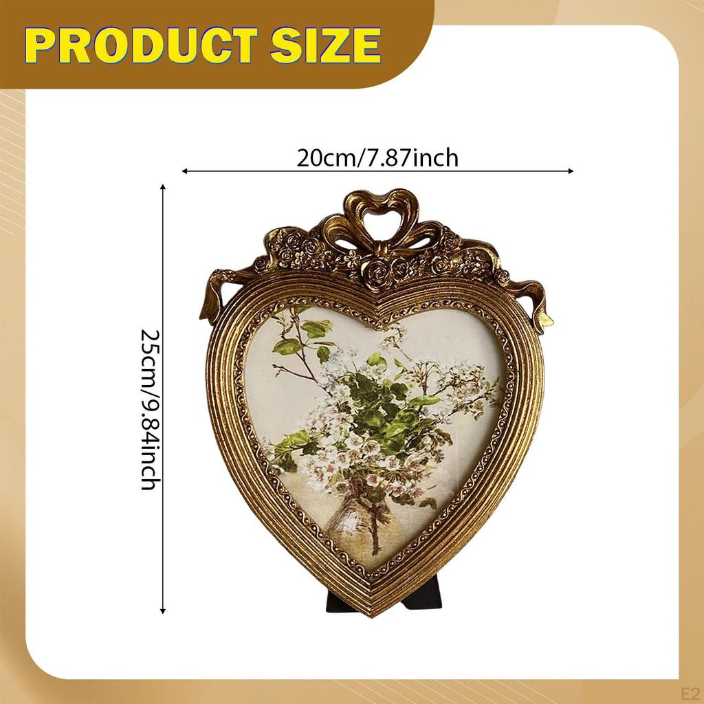 Винтажная фоторамка настольная подставка держатель ретро легкая богато украшенная искусство домашний декор для