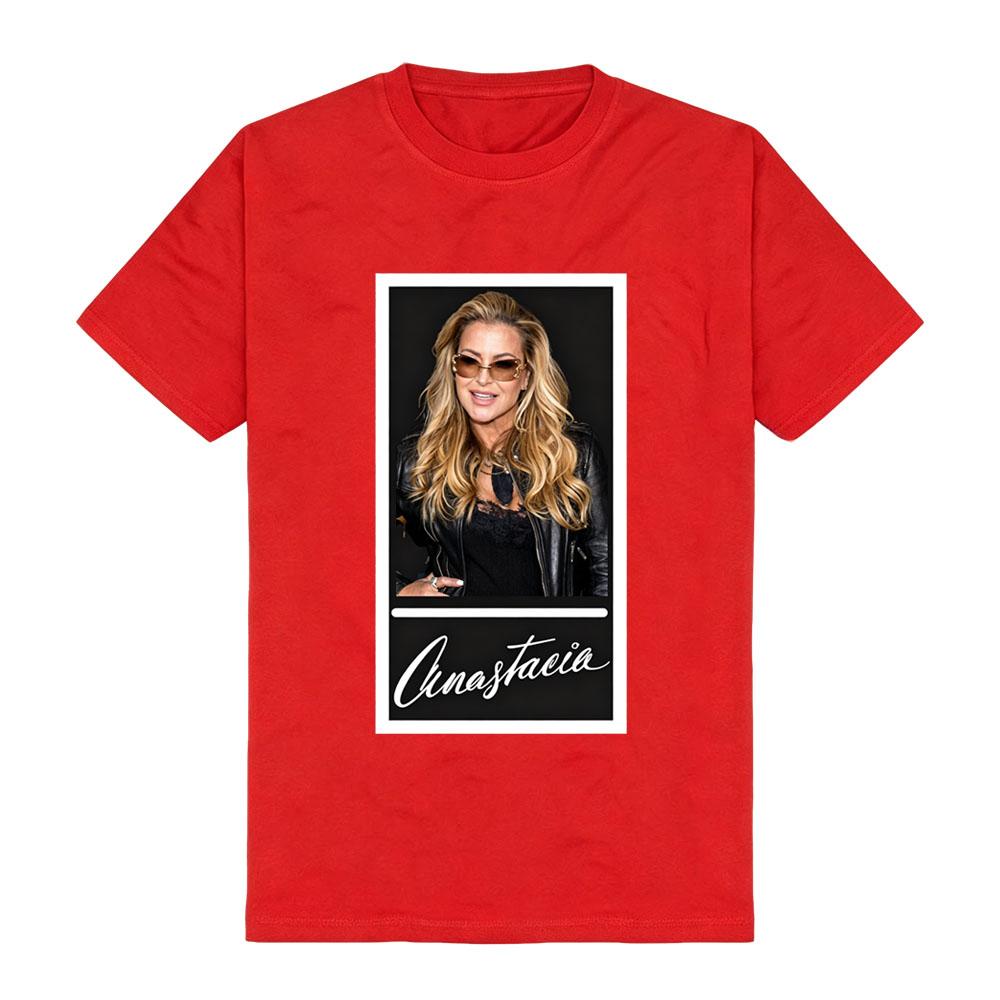 Anastacia Frame Portrait Print T-Shirt Photo Print Grunge Punk Fashion T Shirt Comfortable Cotton O-neck Tshirts Unisex