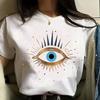 Women's Eye Print Short Sleeve T-Shirt Round Neck Short Sleeve Women's Fashion Fashion Street Print Clothes