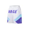 Wade Series Color Block Letter Print Basketball Shorts Men Shorts White AAPS109-12