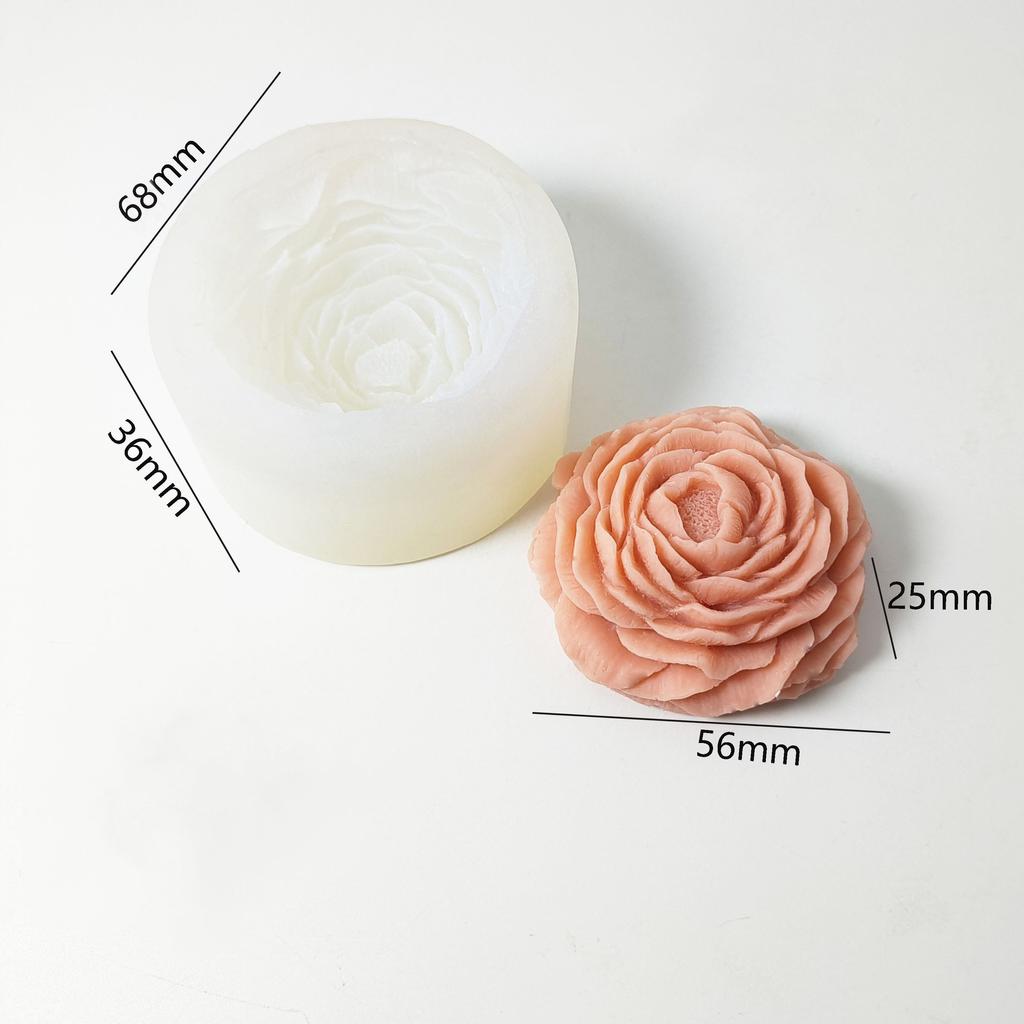 Большая силиконовая форма для свечей в виде цветка пиона, сделай сам, ручная работа, 3D-свеча, мыло, гипс, смола, инструмент для выпечки тортов, украшение для дома, подарок