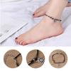Vintage Fashion Leather Multi Layer Women Anklets Sun Pendant Beads Charm  Foot Chain