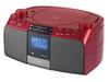 Радиоприемник Koizumi CD, AM/FM, Совместим с Wide FM, Большой ЖК-дисплей, Красный, SAD-4705/R