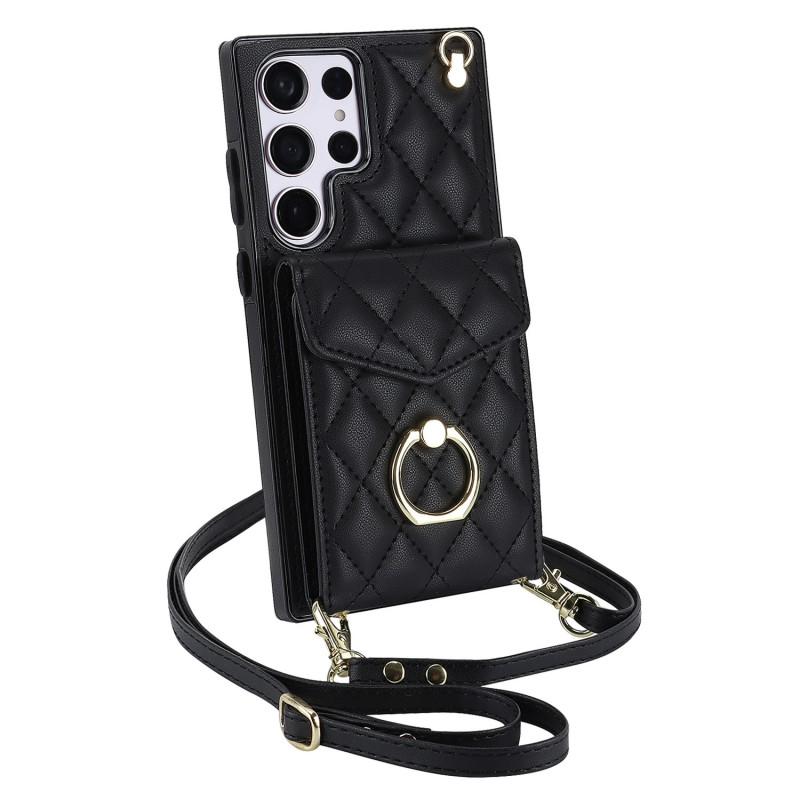 Slim Crossbody Folio Phone Case With Card Slots Ring Stand Galaxy S26 Ultra S24 S23 Note20 A16