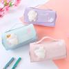 Kawaii Cat Decompression Pencil Case Big Pencil Box Portable Girls Pen Bag Double Layer School Pouch Stationery Pensil Case