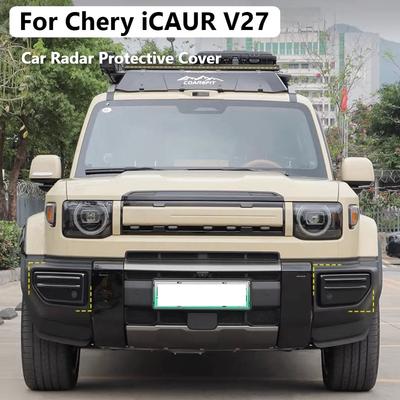 Для Chery iCAR V27 iCAUR V27 Esteo V27 2026 ABS Черный Защитная Накладка Датчика Радара Автомобиля Передний Задний Бампер Защитный Комплект Отделки