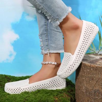 Женские сабо, прозрачные сандалии, домашняя нескользящая летняя обувь с дырочками, женские тапочки на плоской подошве, пластиковые женские садовые туфли из ЭВА для девочек