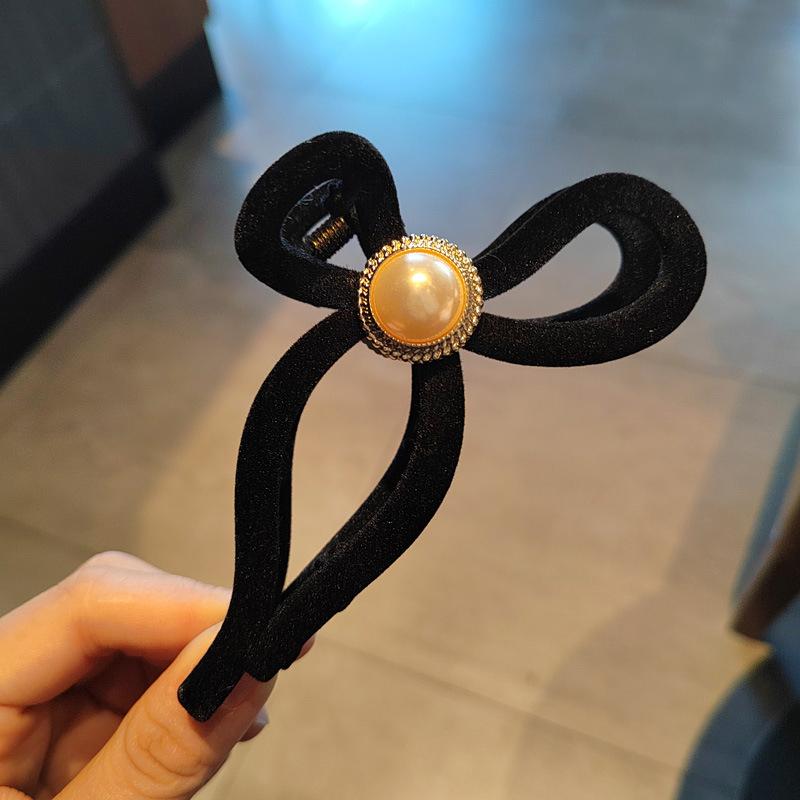 Матовая черная заколка для волос для женщин, элегантные заколки для волос, большие заколки-крабы для волос