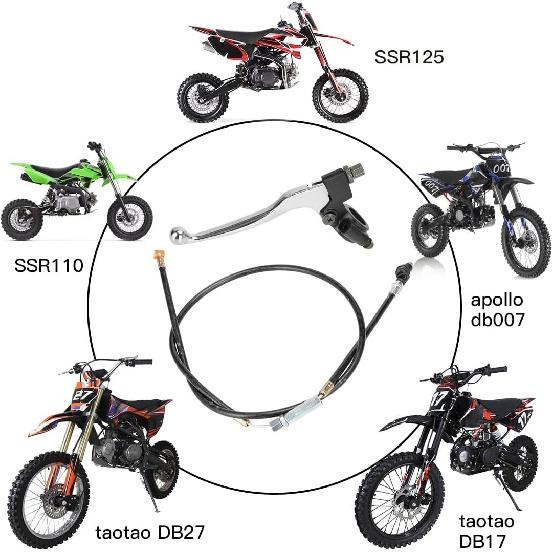 7/8 Handlebar Left Clutch Lever and Cable for 50cc 70cc 90cc 110cc 125cc 25