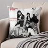 GirlGroup Kpop KKISS OF LLIFE Cushion Cover Pillowcase Antidustmite Invisible Zipper Short Plush Sofa Cushion