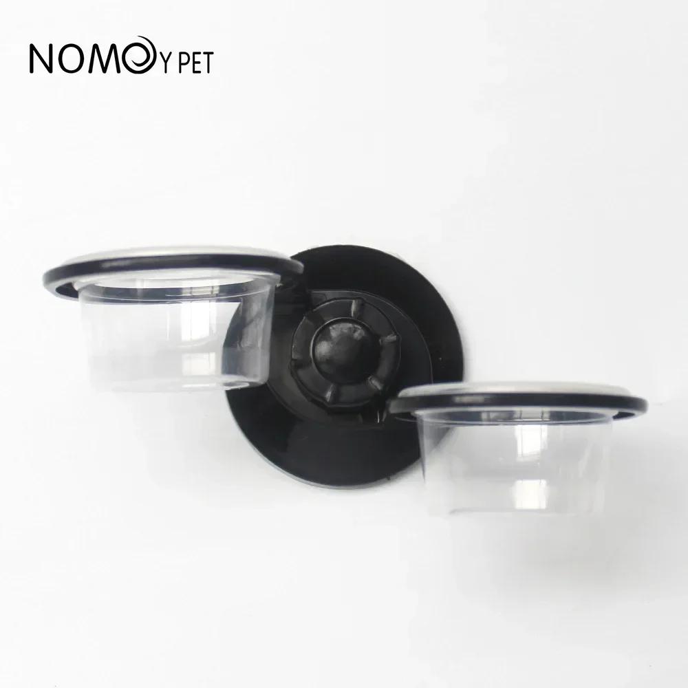 Прозрачный горшок Двойная миска Поилка Фиксированные подвесные миски для рептилий и домашних животных для змей Аксессуары для рептилий Подвесное поение