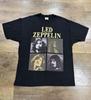 Винтажная черная футболка с графическим принтом группы Led Zeppelin, 90-е, двусторонняя, размер XL, унисекс, для рок-музыки
