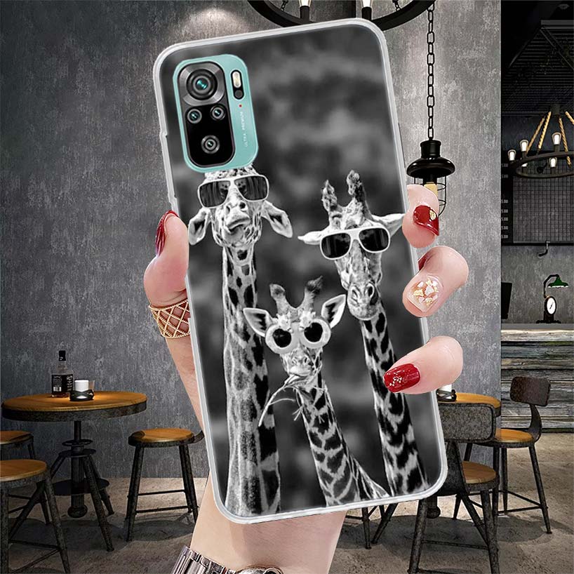 Милый мультяшный жираф, животное, мягкий чехол для телефона для Xiaomi Redmi Note 15 14 14S 13 12 Pro Plus 12S 11 11S 11E 10 10S 11T 5G Fundas C
