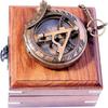 Royal Handicraft Push Button Sundial Compass with Gorgeous Chain Beautiful Handcrafted Pocket Sundial Gift for Son  Antique Style