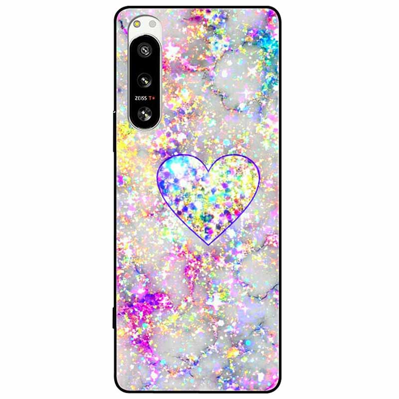 For Sony Xperia 5 IV / 1 IV Case 10IV Soft Silicone Flower Phone Back Cases For Sony Xperia 10 IV V Cover 5IV TPU Bumpers 10V