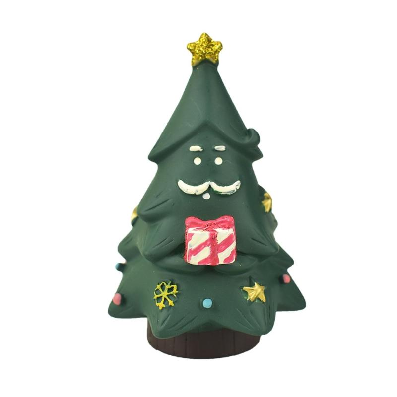 Miniature Festival Pine Sculpture Handcrafted Resin Christmas Tree Desk Decoration For Seasonal Celebration Display