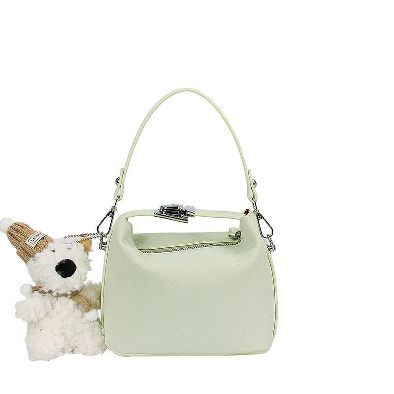Small Pu Woven Style Shoulder Bag With Inner Pocket For Summer Outfits