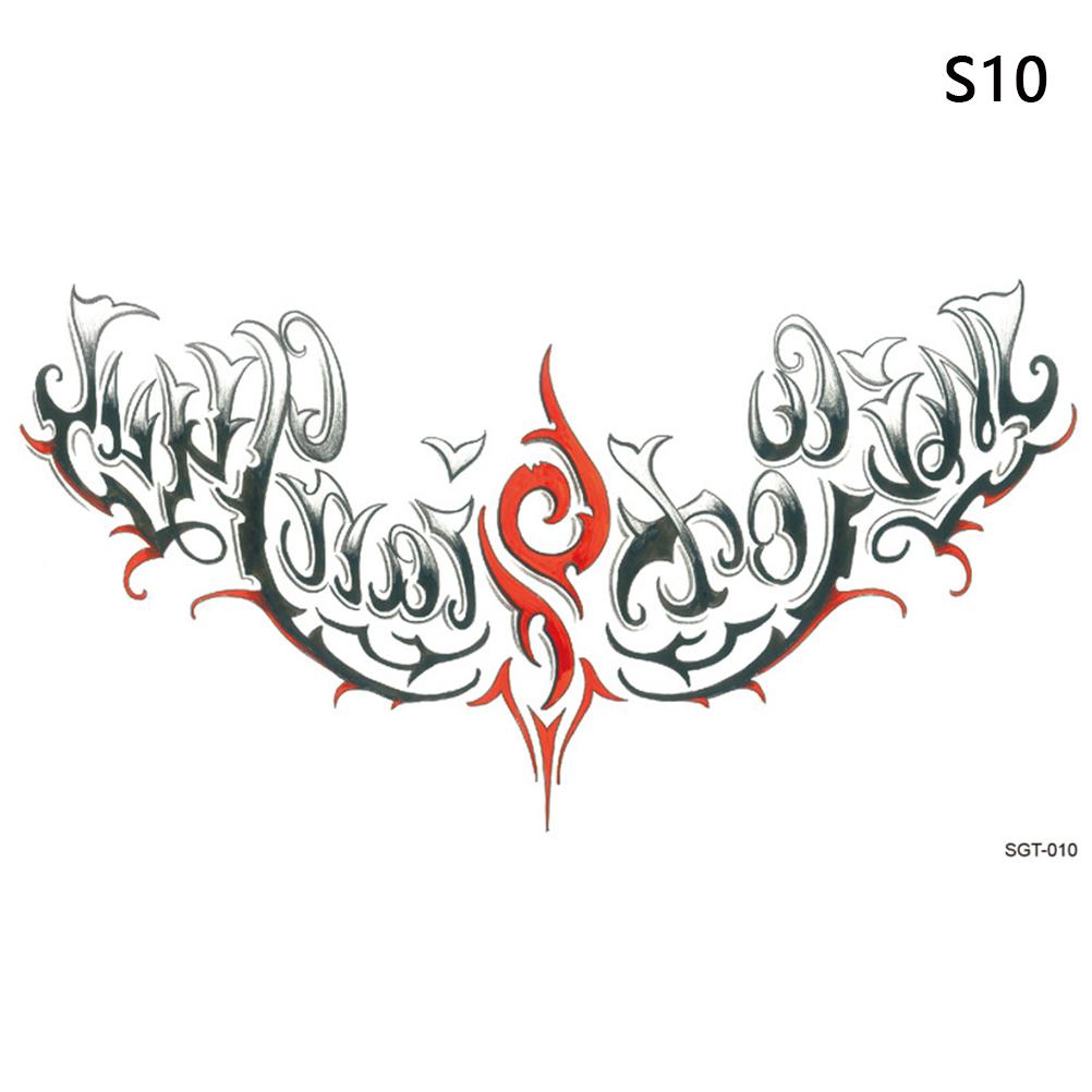 Large Chest Waist Shoulder Back Waterproof Temporary Tattoo Sticker Cross