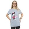 Disney Womens/Ladies Minnie Mouse Love Heart Cotton Boyfriend T-Shirt