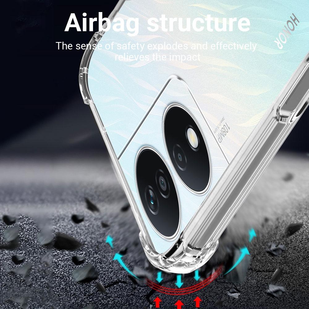 Противоударный прозрачный чехол Airbag для Honor X7b 4G 5G Мягкий прозрачный силиконовый чехол для телефона Honor X7A Защитный чехол для Honor X7b Funda