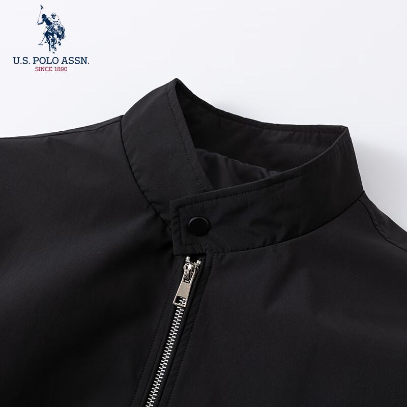 U.S. Polo Assn. Мужская однотонная куртка с воротником-стойкой