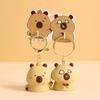 Adorable Cartoon Capybara Couple Keychain Cute Pvc Bag Pendant Ideal Gift For Couples