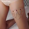 Stonefans Crystal Red Multi-layer Leg Chain Thigh Chain Bling Elasticity High Harness Vintage Body Jewelry Wholesale for Women